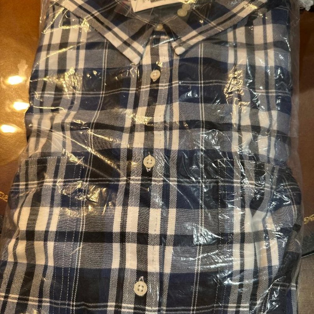 Women's Ralph Lauren Black & Blue Striped Blouse Size 3X New With Tags